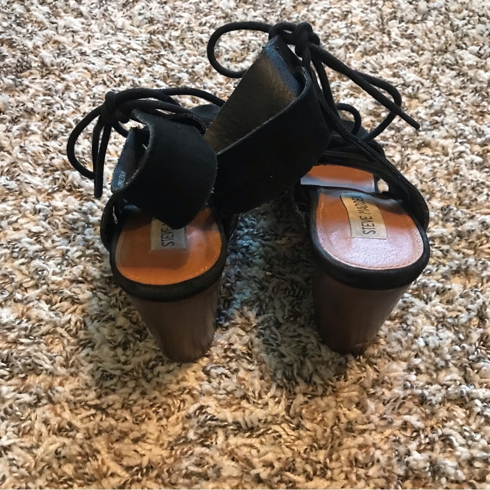 3/$20 Steve Madden Emalena Black Suede Dress Sandal - Picture 10 of 12